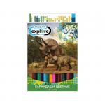 Набор карандашей цветных, (18 цв. в уп), дерево, заточ., круглый, ассорти, без ластика, ACTION!, АЛИСА, картон. короб. с е/п