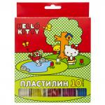 Пластилин, классический, 10 цв., ассорти, классика, 200 г, 1 стек, ACTION!, HELLO KITTY, картон. короб. с е/п