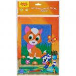 Аппликация из песка Мульти-Пульти Кошка, пластиковый пакет, европодвес, SC_24829