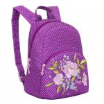Рюкзак Grizzly, 22*32*15см, 1 отделение, 1 карман, уплотненная спинка, фиолетовый, RL-859-2/3