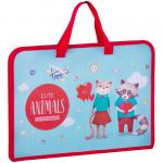 Папка с ручками А4 ArtSpace "Cute animals", ручка тесьма, пластик, 75мм, ПТ-14_4_25616