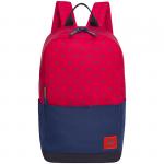 Рюкзак Grizzly, 27*43*15см, 1 отделение, 4 кармана, уплотненная спинка, красный-синий, RQ-921-5/2