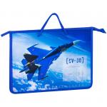 Папка с ручками А4 ArtSpace "Военный самолет", ручка шнурок, пластик, 45мм, ПТ-15_25568