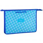 Папка с ручками А4 ArtSpace "Голубой паттерн", пластик, ручка шнурок, на молнии, 75мм, ПТ-15_4_25566