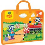 Папка с ручками А4 Мульти-Пульти "Приключения Енота на поезде", пластик, 40мм, ПТ_25514