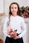11-21 Блузка гипюровое жабо