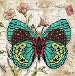 "Бабочка 5" Рисунок на ткани 25х25