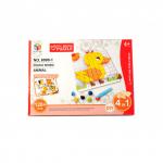 6990-1 МОЗАИКА 3D  серия ЖИВОТНЫЕ 4 в 1 (128 дет) 110х118 мм