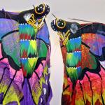 Летающий змей UNA0873 Бабочка Роспись по ткани Батик 70см