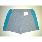 А. Шорты кулир с лампасами цв.серый меланж/л.бирюза р.22; 24