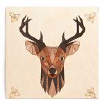 KD0204 МАРКЕТРИ Картина на дереве (20X20) СЕВЕРНЫЙ ОЛЕНЬ 1/30