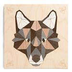 KD0206 МАРКЕТРИ Картина на дереве (20X20) СЕРЫЙ ВОЛК 1/30