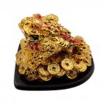 Жаба SEW25-2 под золото Оберег на процветание 8см-9см