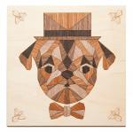 KD0203 МАРКЕТРИ Картина на дереве (20X20) ЛОРД ПЕС 1/30