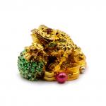 Жаба SEW25-3 под золото Оберег на процветание 3,5см-5см