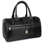 Саквояж Картекс-0230 vip (отделка иск/кожа),  жесткое дно,  1отд,  1внеш карм,  плечевой ремень,  черный  214246