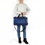 Сумка дорожная Арлион-417,  б/подклада,  плечевой ремень,  жесткое дно,  3 внеш карм,  ножки,  синий 216745