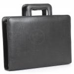 Папка натуральная кожа Калита-11007М-71,  1отд,  5внут карм,  выдвижные ручки,  черный грей (71)   202707