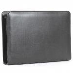 Папка натуральная кожа Калита-11007М-71,  1отд,  5внут карм,  выдвижные ручки,  черный грей (71)   202707