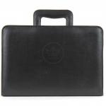 Папка натуральная кожа Калита-11007М-71,  1отд,  5внут карм,  выдвижные ручки,  черный грей (71)   202707