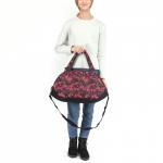 Сумка дорожная SilverTop-4092 Лидер,  б/подклада,  1отд+ плечевой ремень,  1внут. карм,  черный/розовый 225452