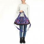 Сумка дорожная SilverTop-4092 Лидер,  б/подклада,  1отд+ плечевой ремень,  1внут. карм,  черный/фиолетовый 225451