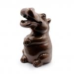 Бегемот ZAV-10 интерьерная фигурка бронза h-25см L-13см 2,475кг символ мощи и непобедимости