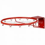 Кольцо баскетбольное (труба) с креплением для сетки, AN-10, красный, №7 (450 мм)