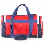 Сумка дорожная Арлион-7А,  б/подклада,  жесткое дно,  3внеш карм,  плеч/ремень,  тем.синий/красный/белый  (Россия)  103914