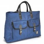 Саквояж Картекс-0017 vip (отделка иск/кожа),  жесткое дно,  1отд,  2внеш карм,  плечевой ремень,  синий 225510