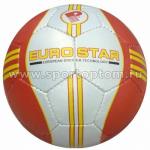 Мяч футбольный №5 INDIGO EURO STAR любительский (PVC 1.2 мм), 1154, бело-красный