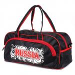 Сумка дорожная Capline-1 "Russia"  (нейлон),  б/подклада,  1отд,  1внут+3внеш карм,  плечевой ремень,  черный 189320