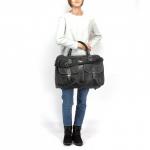 Саквояж Картекс-0232 vip (отделка иск/кожа),  жесткое дно,  1отд,  2внеш карм,  плечевой ремень,  черный 225503