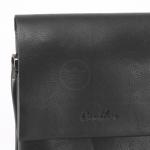 Cумка муж искусственная кожа Cantlor-F 17-2,  2отд,  3внеш+2внут/карм,  плечевой ремень,  черный 225196