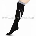 Гетры футбольные с рисунком, уплотнением и сеткой на стопе INDIGO, Спорт 3-1, черный, 44-45