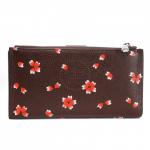 Кошелек женский натуральная кожа Cossni-44953,  на молнии,  5отд,  21карм,  коричневый 226406