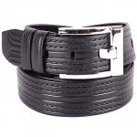 Ремень 35 мм BLACK TORTOISE взрослый 0400222801 тисн,  черный 126570