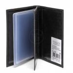 Обложка для авто+паспорт Premier-О-78 натуральная кожа черный пулл-ап (30)  227488