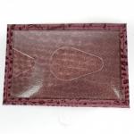 Обложка пропуск/карточка/проездной Croco-В-200 натуральная кожа бордо кайман св (681)  227374