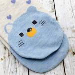 Короткие носки "Blue series" Голубой котик