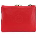 Кошелек женский натуральная кожа Cossni-JA 5601,  защелка снаружи,  3отд,  14карм,  красный 226413