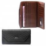 Кошелек женский искусственная кожа 3362,  молния внутри,  4отд,  12карм,   (плетенка)  черный SALE 216423