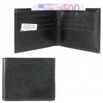 Портмоне мужское Croco-ПР-900 натуральная кожа 1 отд,  10 карм,  черный матовый (3)  209430