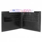 Портмоне мужское Croco-ПР-900 натуральная кожа 1 отд,  10 карм,  черный матовый (3)  209430