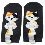 Короткие носки "Котята с хвостом" Чёрные