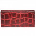 Кошелек женский натуральная кожа Cossni-505906,  защелка внутри,  7отд,  10карм,  красный 226404