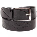 Ремень 25мм L&L детский натуральная кожа Д 2510 (длина 72-85см),  крок,  черный 166744