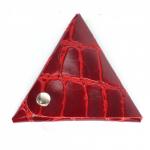 Футляр для монет Premier-F-63 натуральная кожа красный крокодил крупный (4)  227380