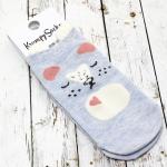 Короткие носки "Blue series" Синяя кошечка