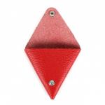 Футляр для монет Premier-F-63 натуральная кожа красный флотер (326)  201592